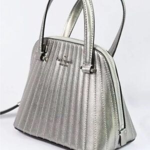 kate spade Silver Quilted Dome Satchel